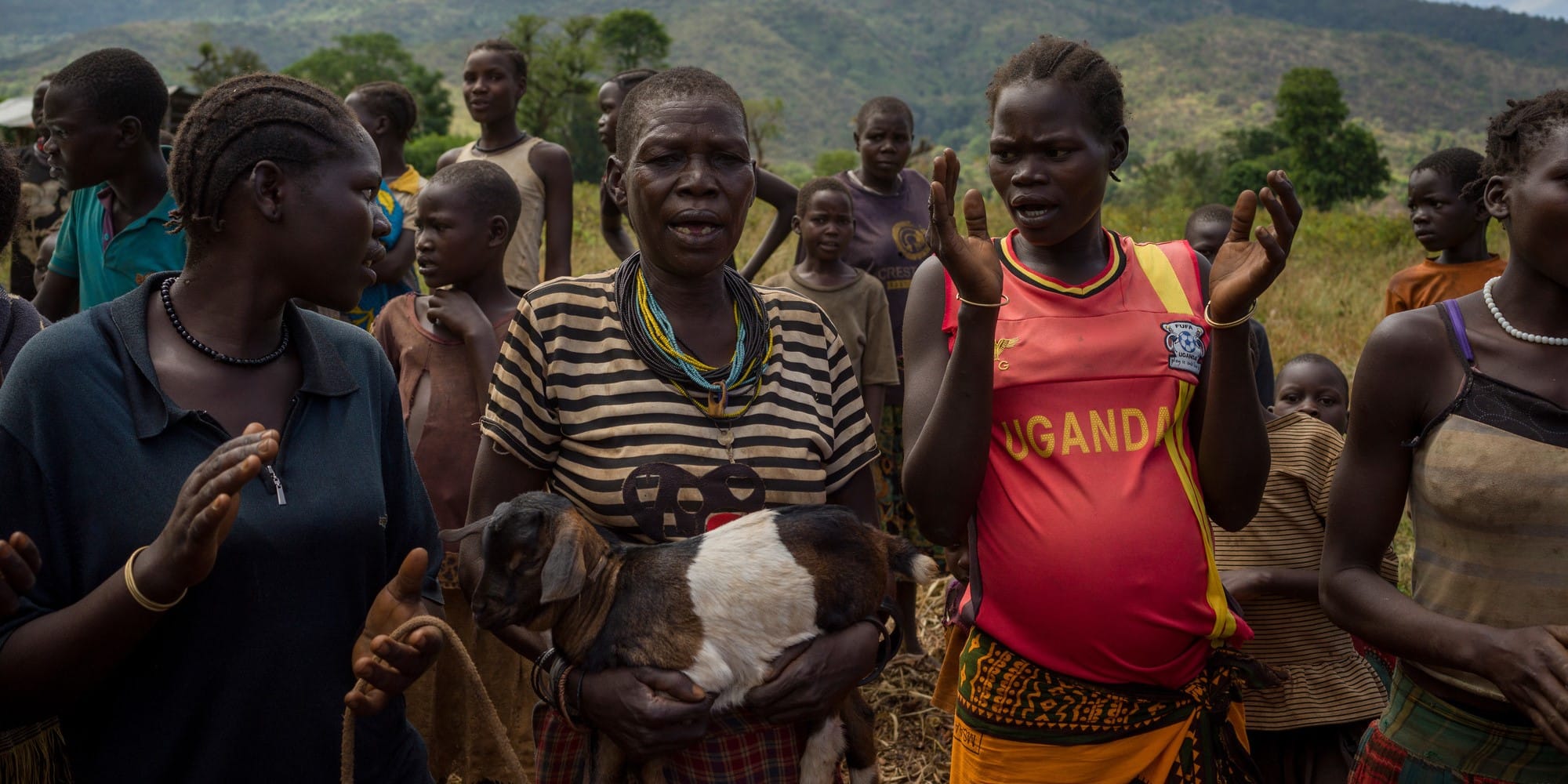 A women's livestock group supported by Farm Africa in Karamoja, Uganda.