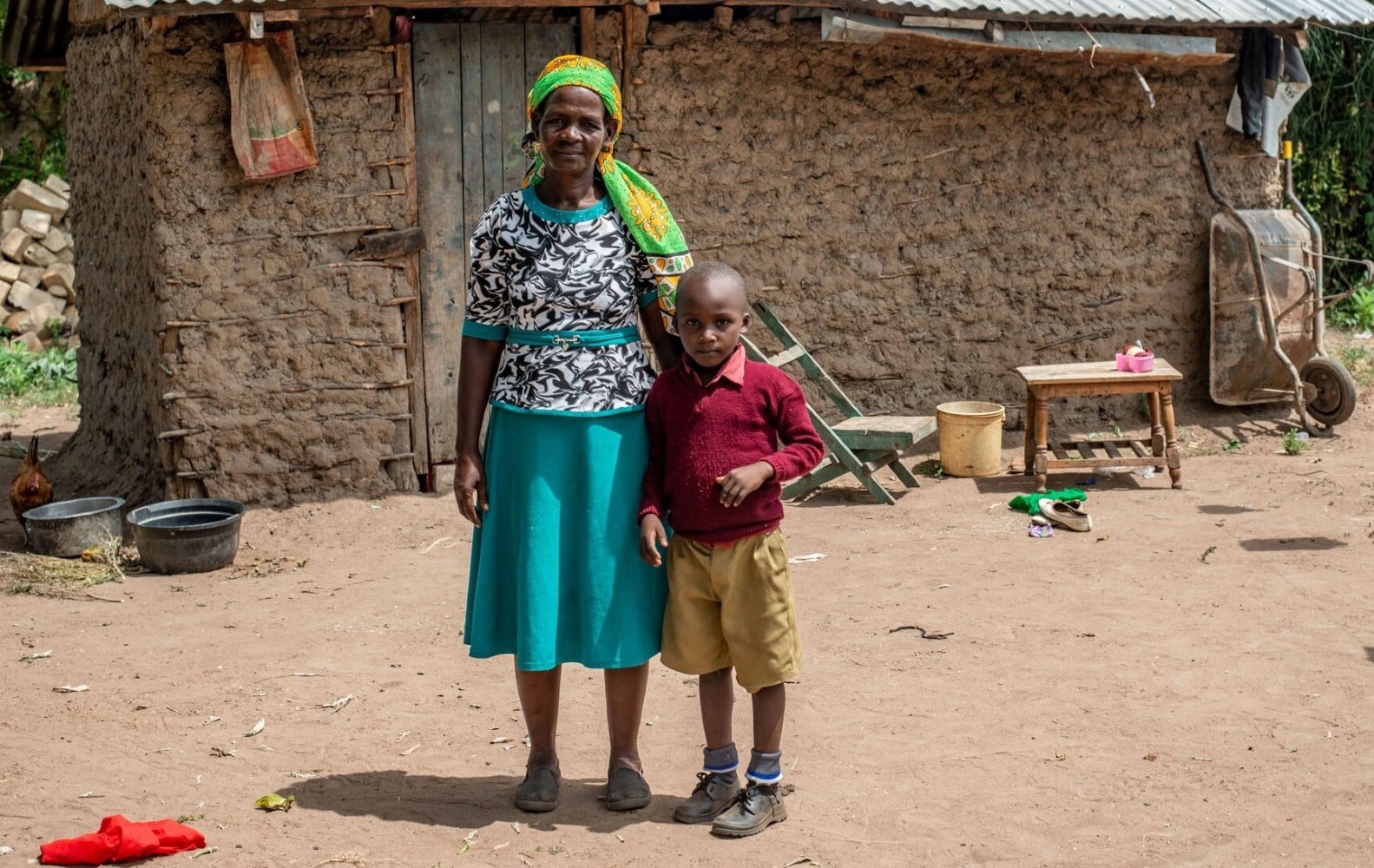 Martha, a farmer taking part in Farm Africa's regenerative agriculture project in Kenya.